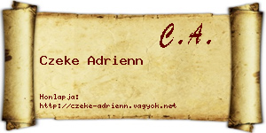 Czeke Adrienn névjegykártya